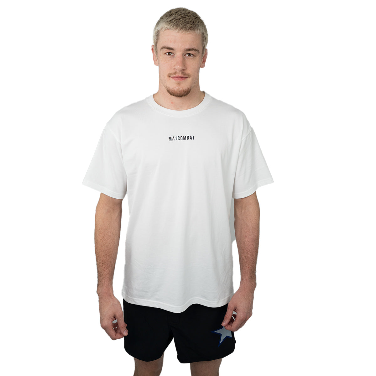 MA1 Combat Casual Oversized White Tee - Shirts & Tops