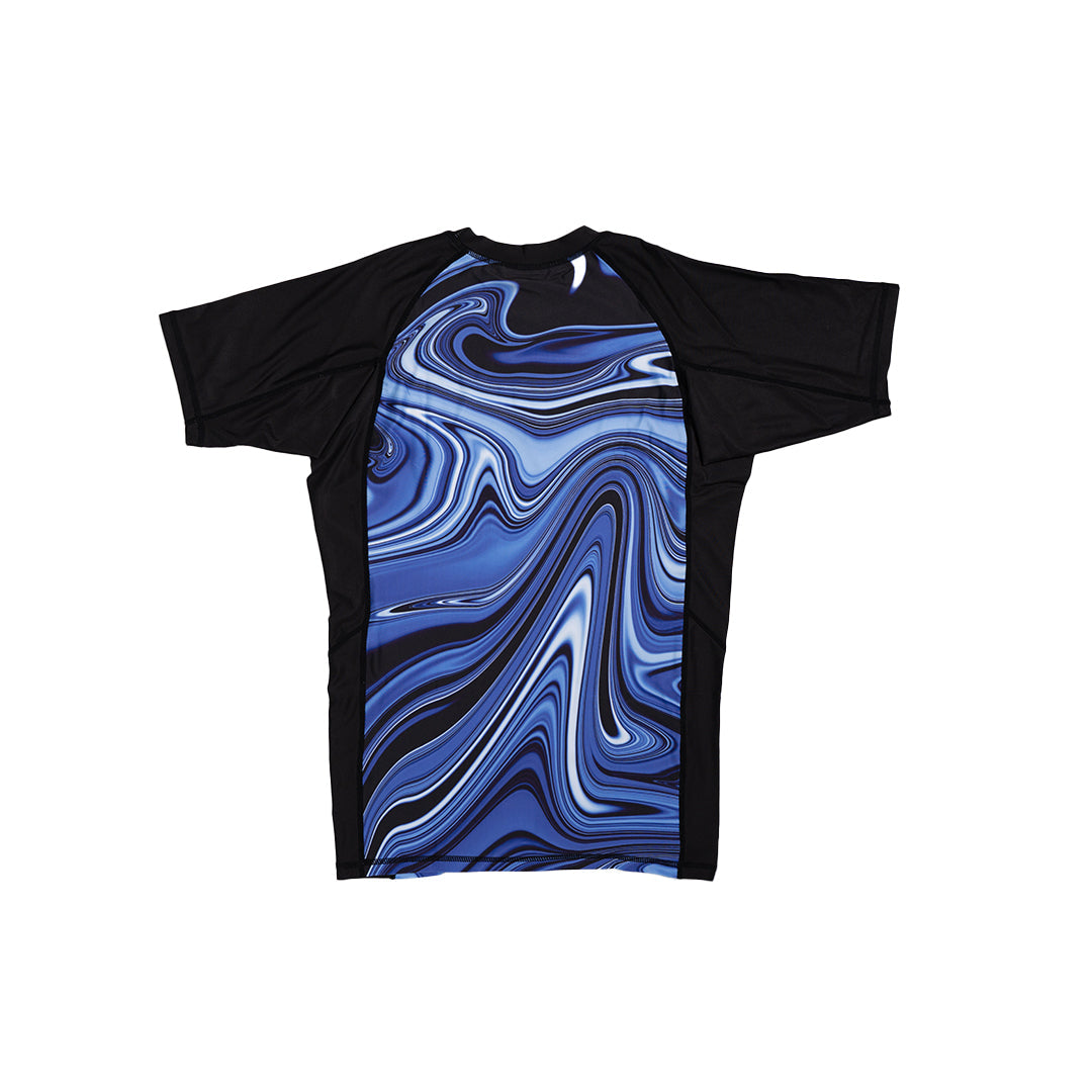 MA1 Liquid Blue Short Sleeve Rashguard - product photo 10