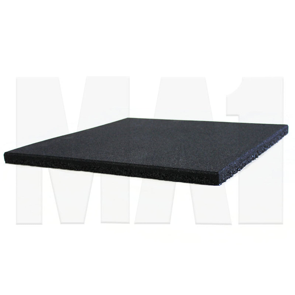 MA1 25mm Rubber Tile - 50cm x 50cm, Black - Mats
