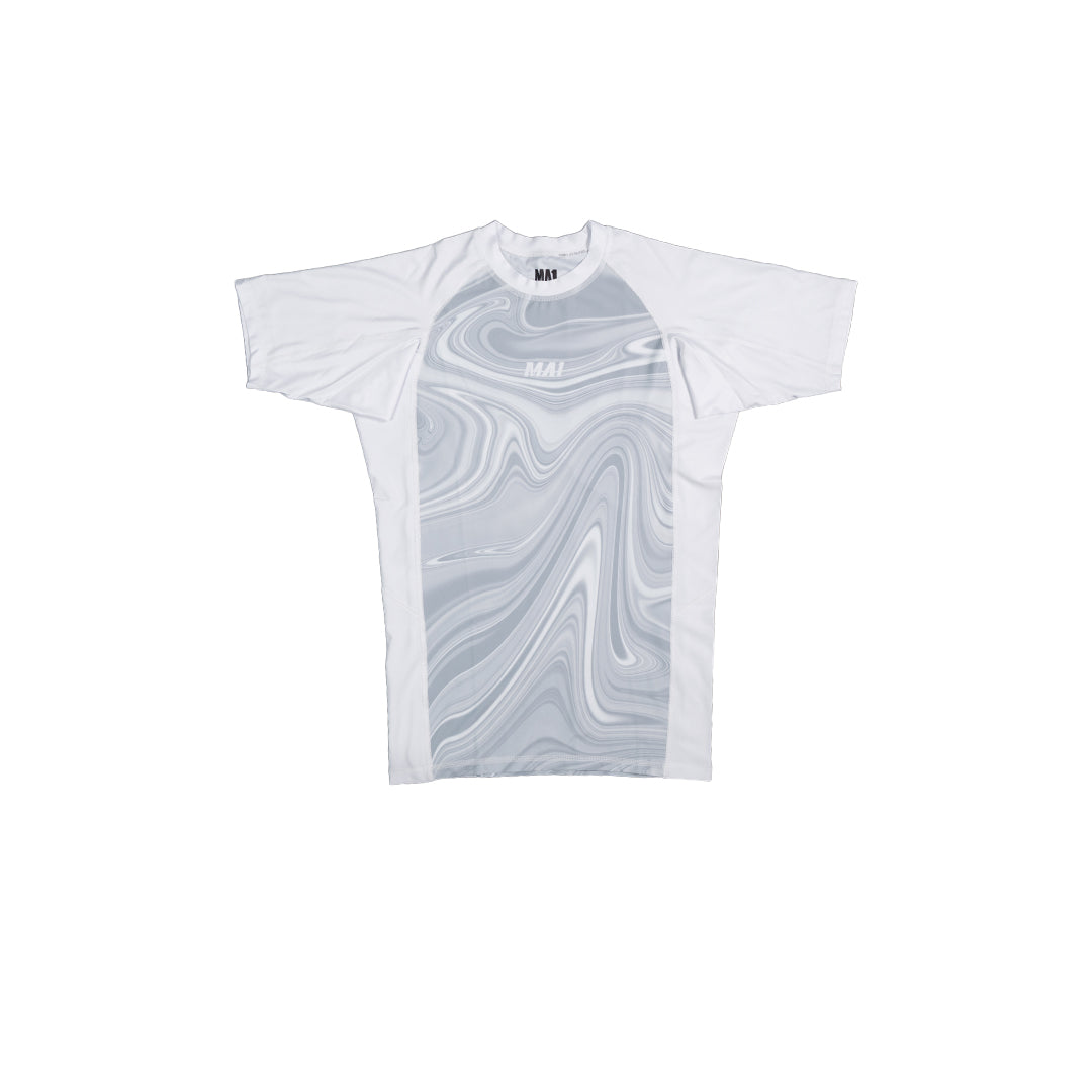 MA1 Liquid White Short Sleeve Rashguard - product photo 4