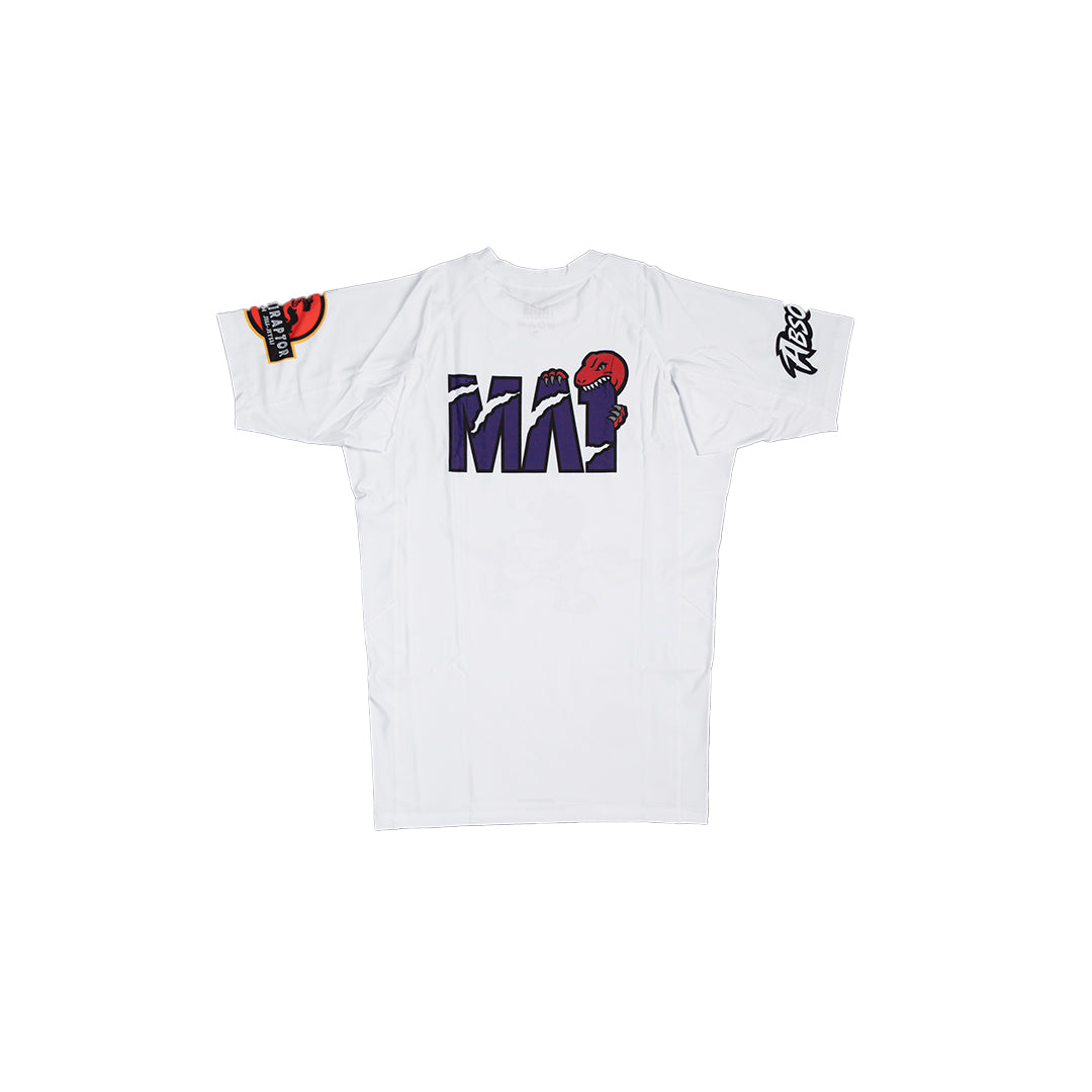 MA1 Absolute Raptors White Short Sleeve Rashguard