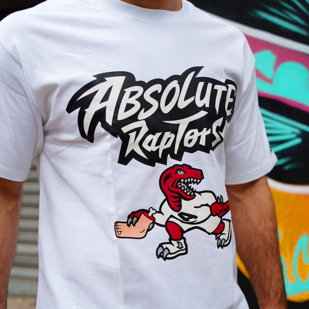 MA1 Absolute MMA Raptors Cotton Oversized White Tee