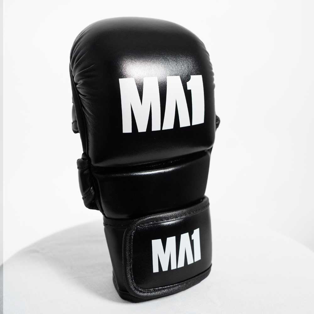 MA1 Skin Tech MMA Sparring Gloves - Black & White