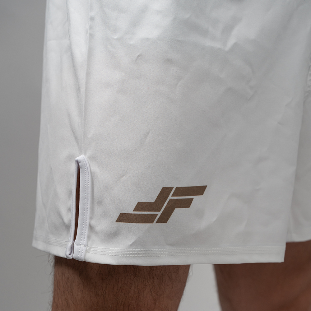 MA1 Fighting Fathers White Hybrid Cut MMA Shorts