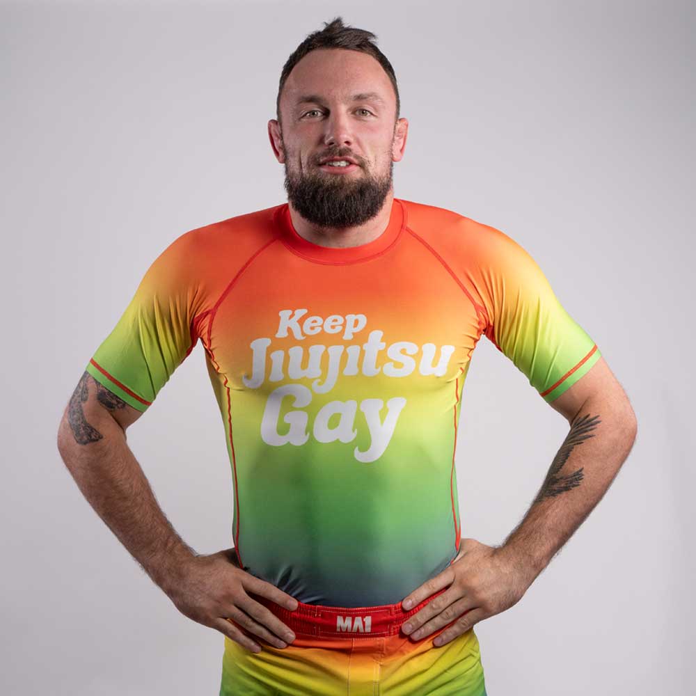 MA1 Keep BJJ Gay Gradient Short Sleeve Rashguard