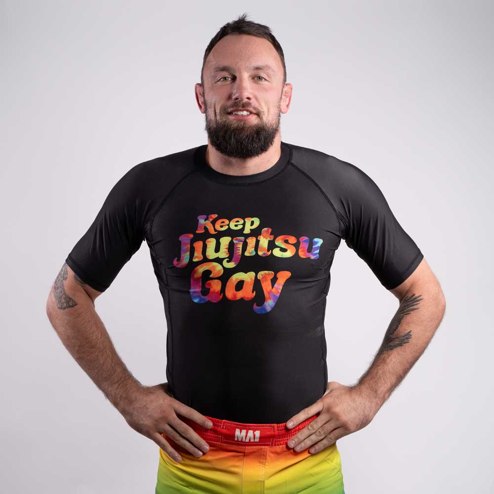 MA1 Keep BJJ Gay Logo Short Sleeve Rashguard