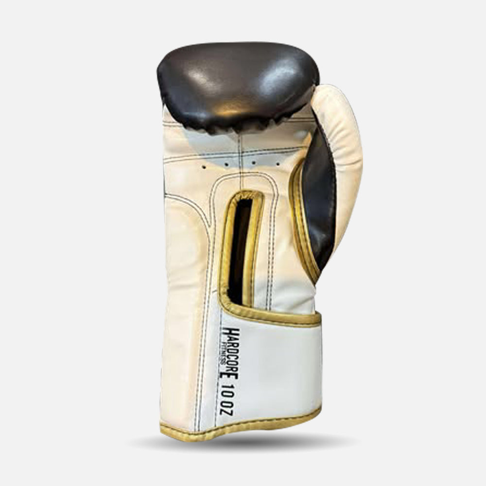 Hardcore gloves - 10oz - Black, White and Gold