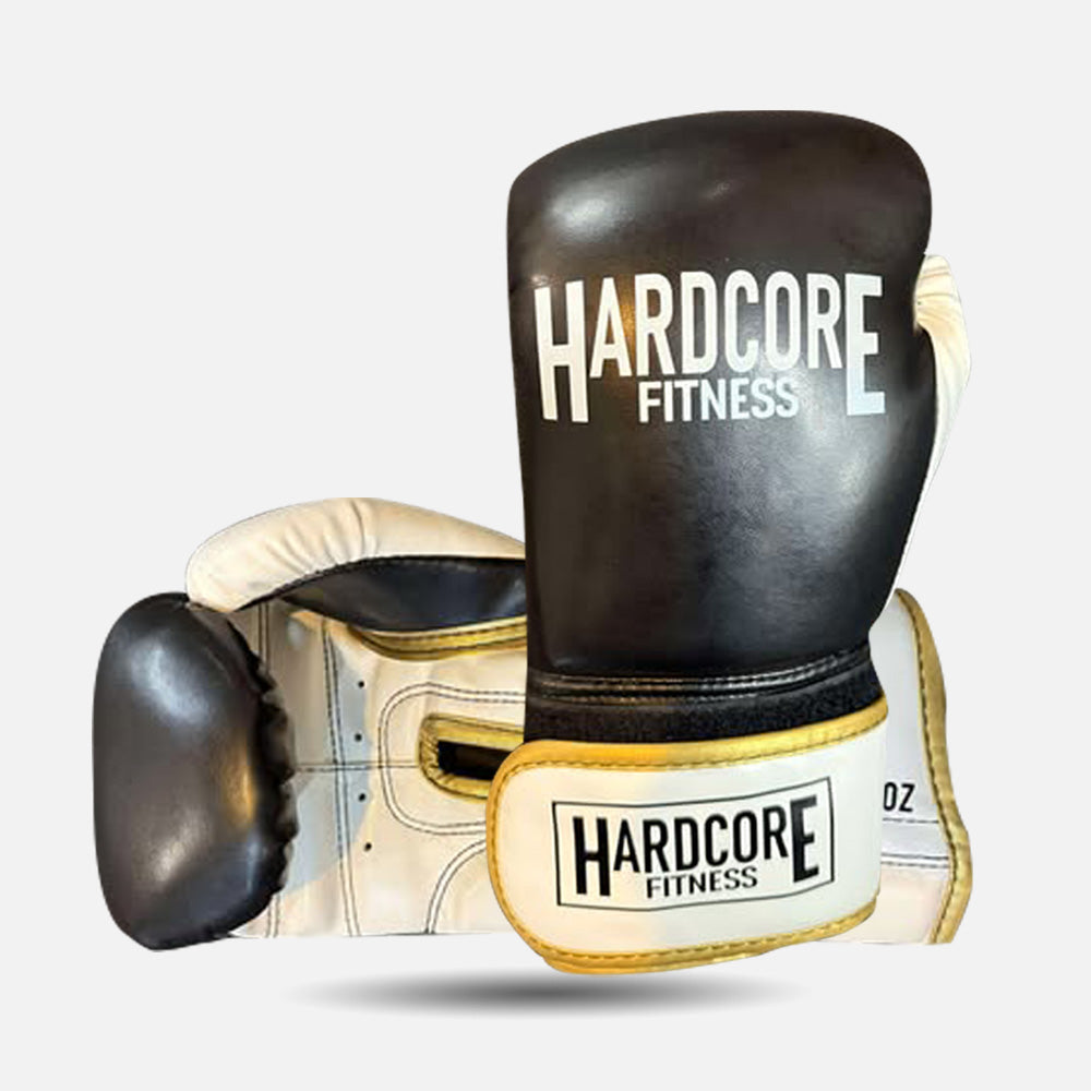 Hardcore gloves - 10oz - Black, White and Gold - product photo 2