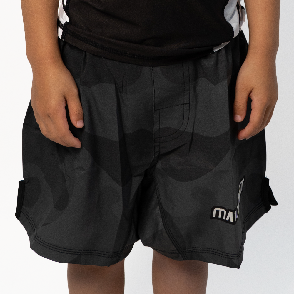 MA1 Kids Camo Basic Cut MMA Shorts