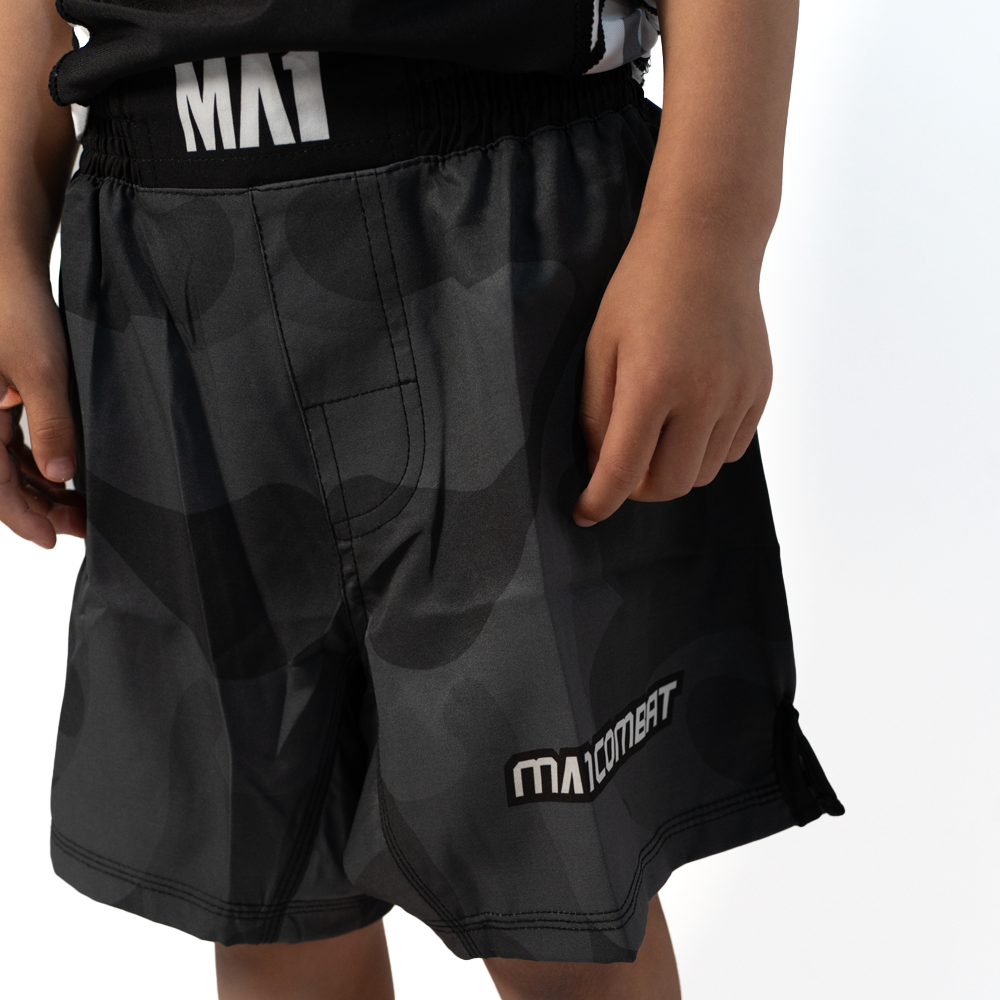 MA1 Kids Camo Basic Cut MMA Shorts - Rash Guards