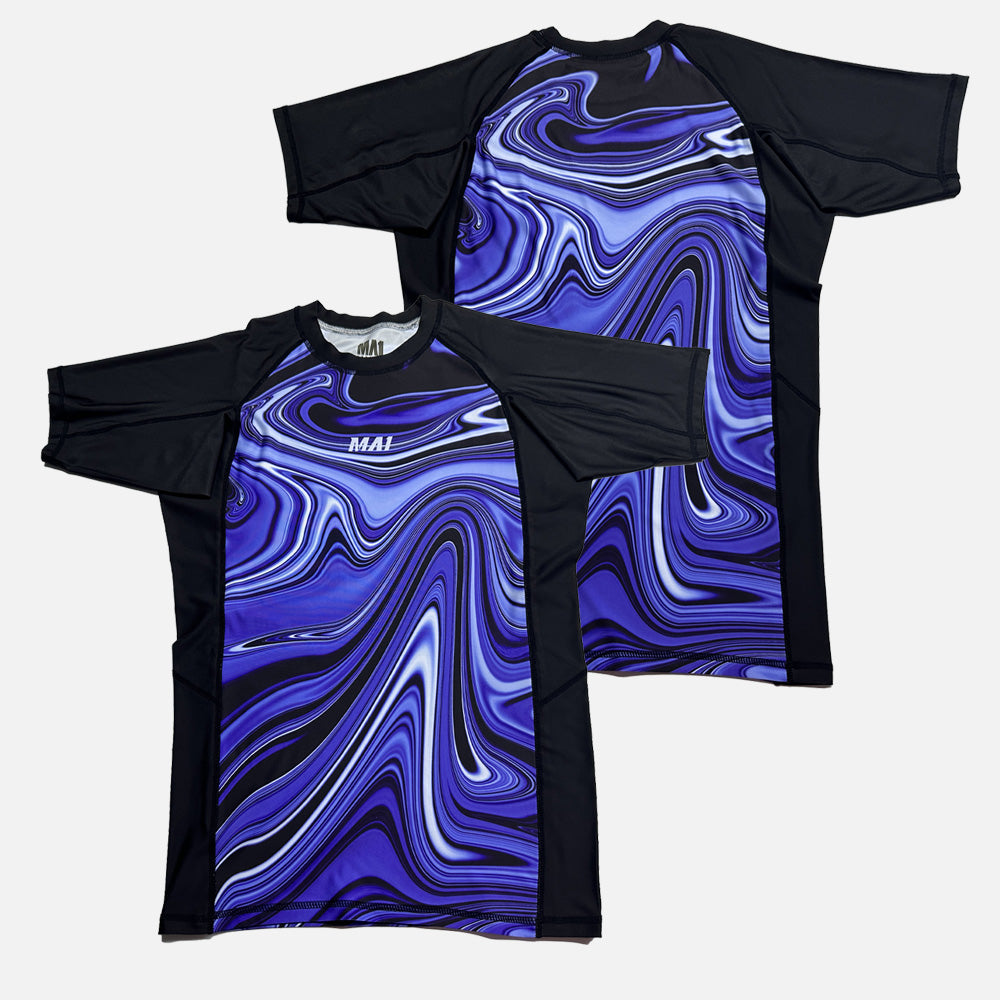 MA1 Liquid Blue Short Sleeve Rashguard - product photo 11