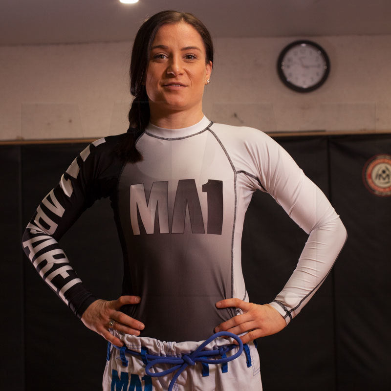 MA1 Long Sleeve Rash Guard - Gradient White - product photo 4