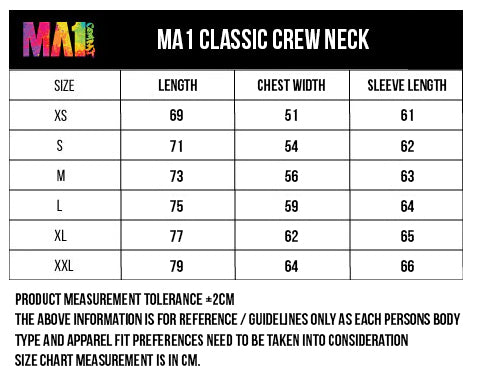 MA1 Classic Blue Teal Crew Neck - product photo 3