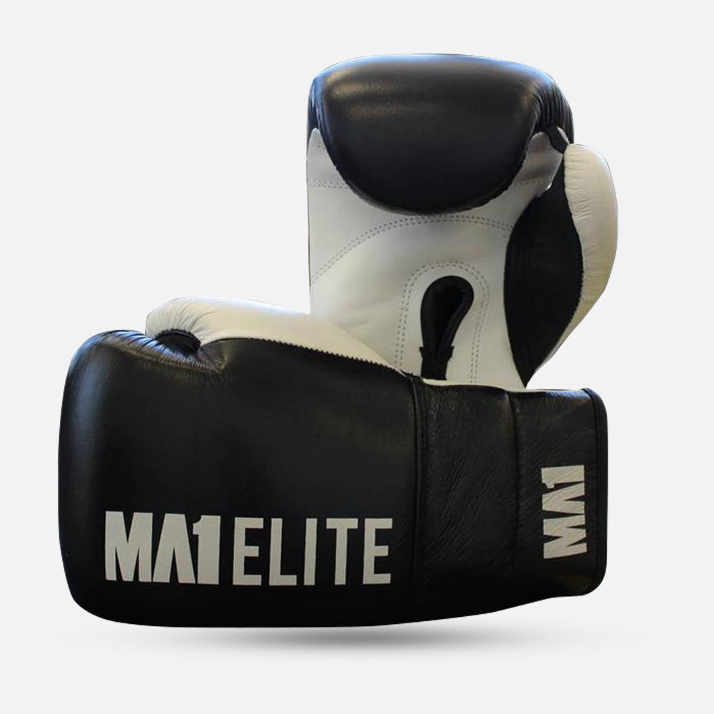 MA1 Elite Leather Lace up Gloves - Black - product photo 10