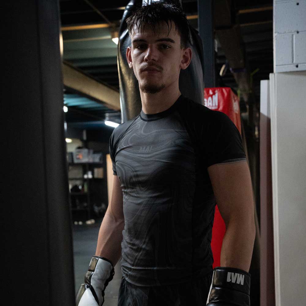 MA1 Liquid Black Short Sleeve Rashguard - product photo 4