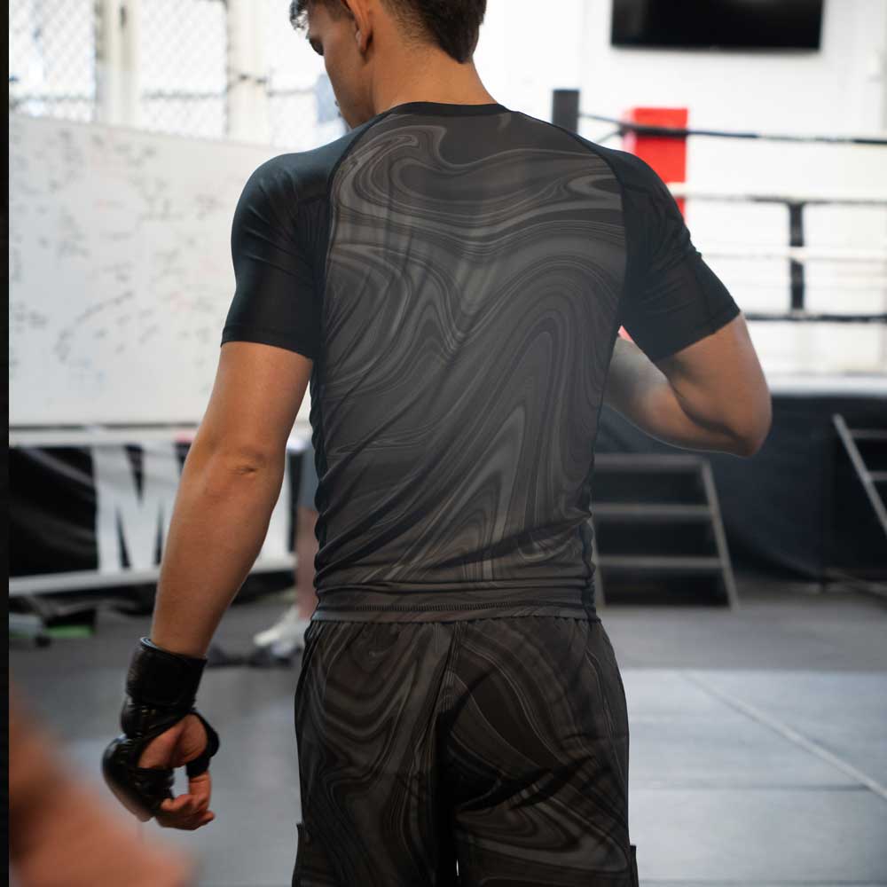 MA1 Liquid Black Short Sleeve Rashguard - product photo 6