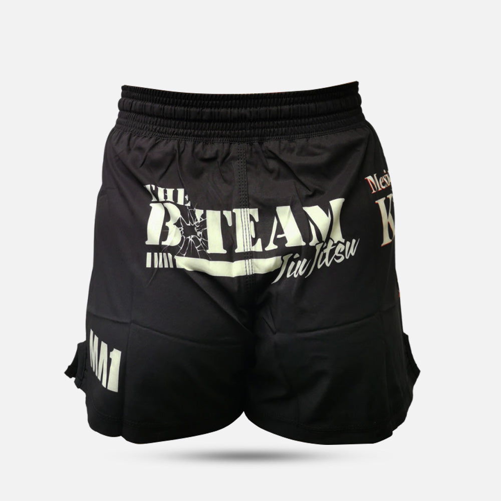 B-Team - Mexican Ground Karate Black High Cut MMA Shorts - product photo 4