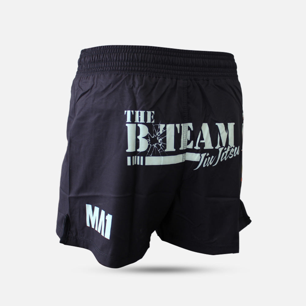 B-Team - Mexican Ground Karate Black High Cut MMA Shorts - product photo 7