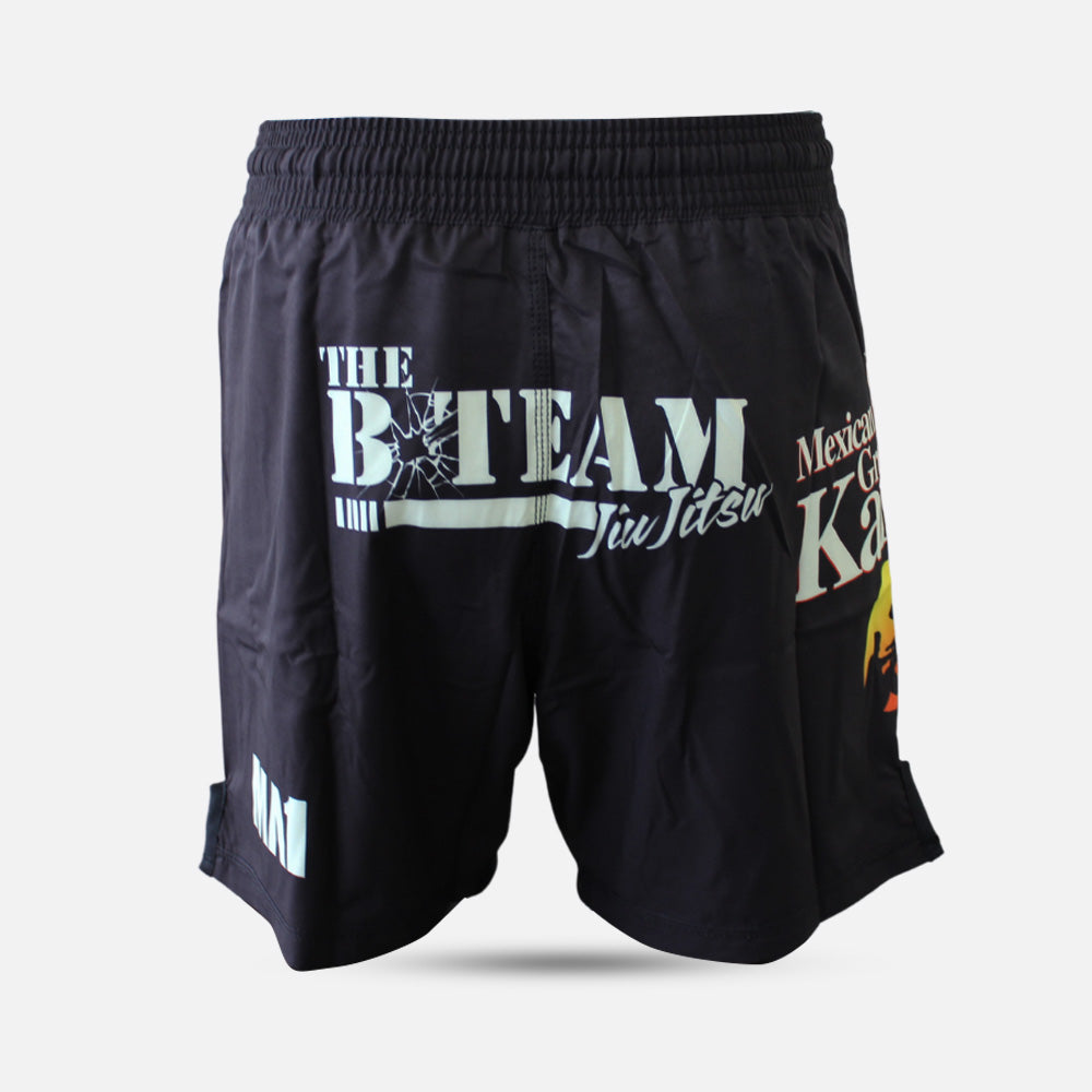 B-Team - Mexican Ground Karate Black Basic MMA Shorts - product photo 3