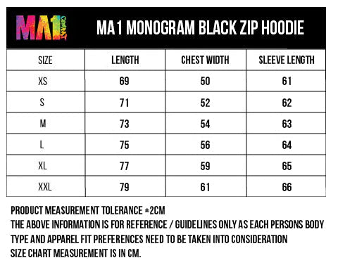 MA1 Monogram Black Zip Hoodie - product photo 3