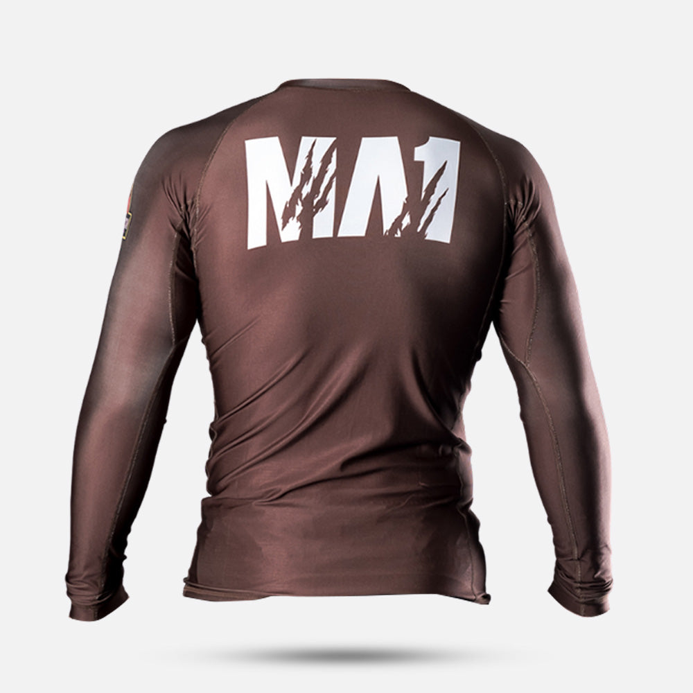 MA1 Raptor Long Sleeve Rash Guard - Brown - product photo 3