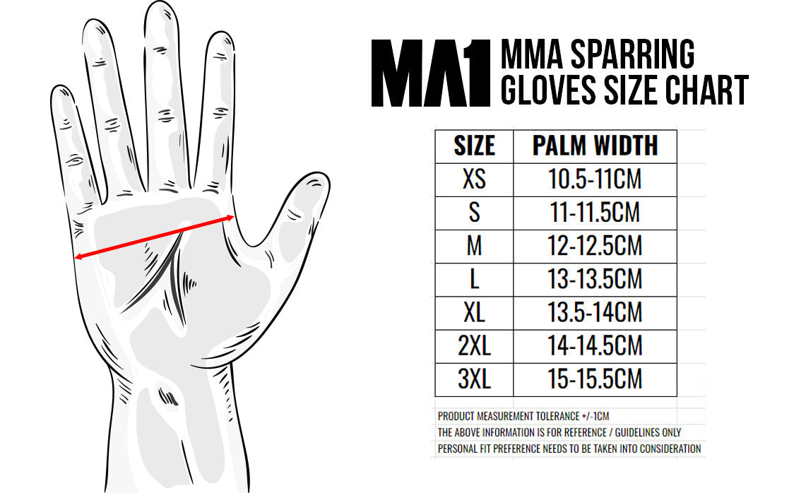 MA1 White Elite Leather MMA Sparring Gloves - product photo 4