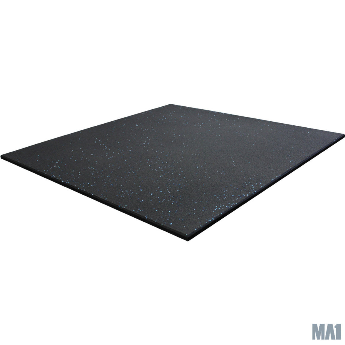 MA1 Premium Rubber Gym Mat - 15mm Thick, Black with Blue Specks - product photo 2