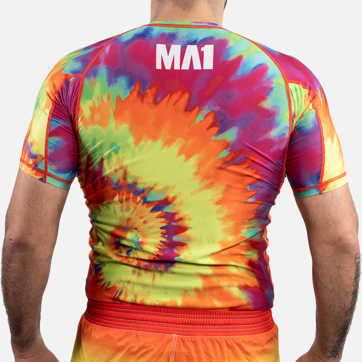 MA1 Keep BJJ Gay Tie Dye Short Sleeve Rashguard - product photo 5