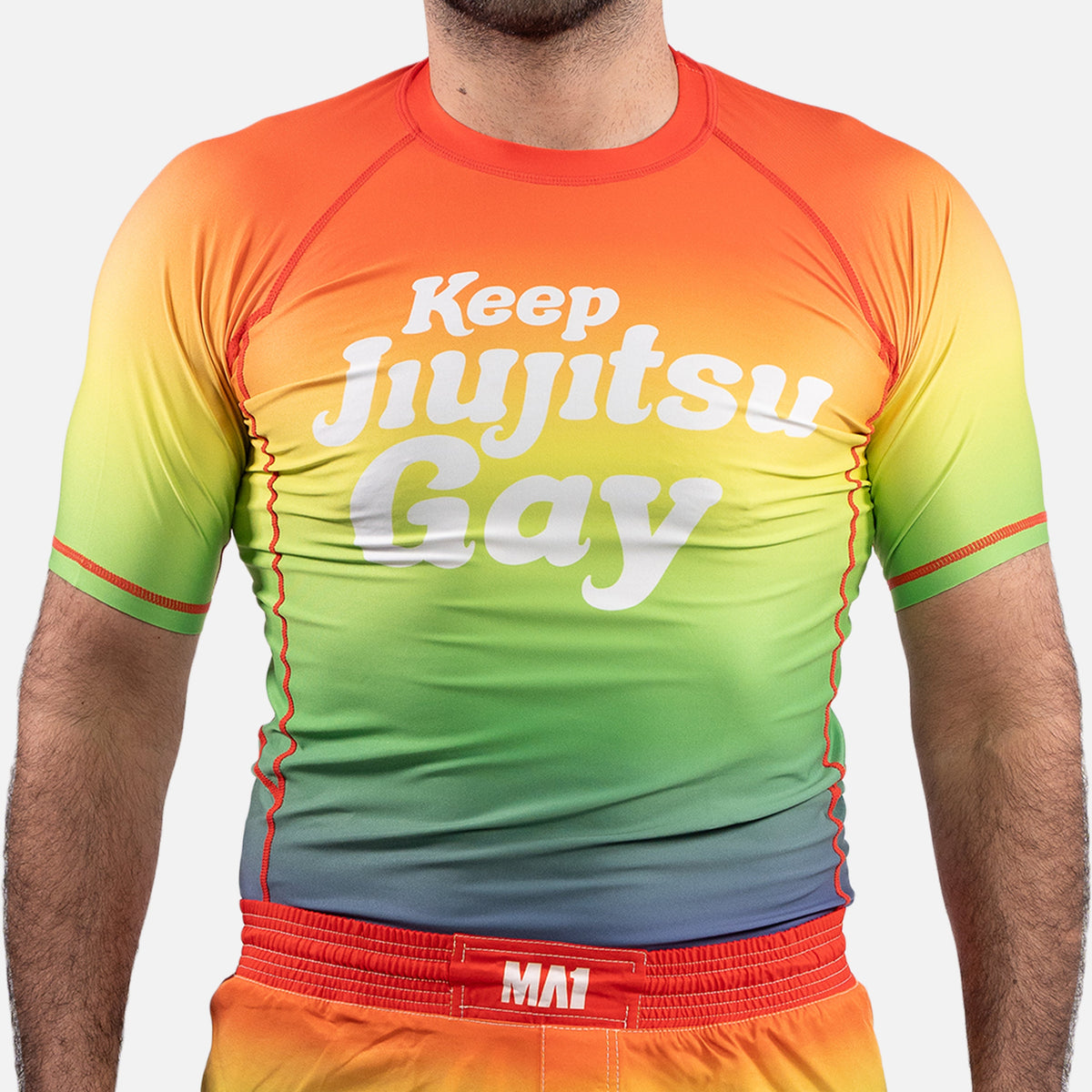 MA1 Keep BJJ Gay Gradient Short Sleeve Rashguard - product photo 2