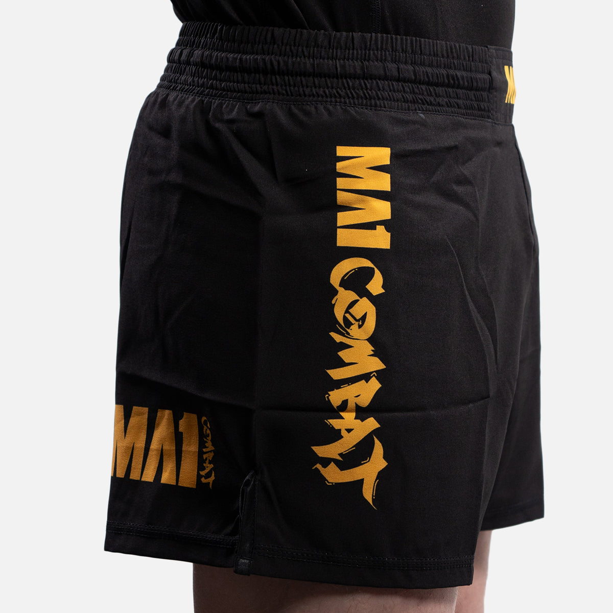 MA1 Combat Black and Gold MMA Shorts - product photo 3