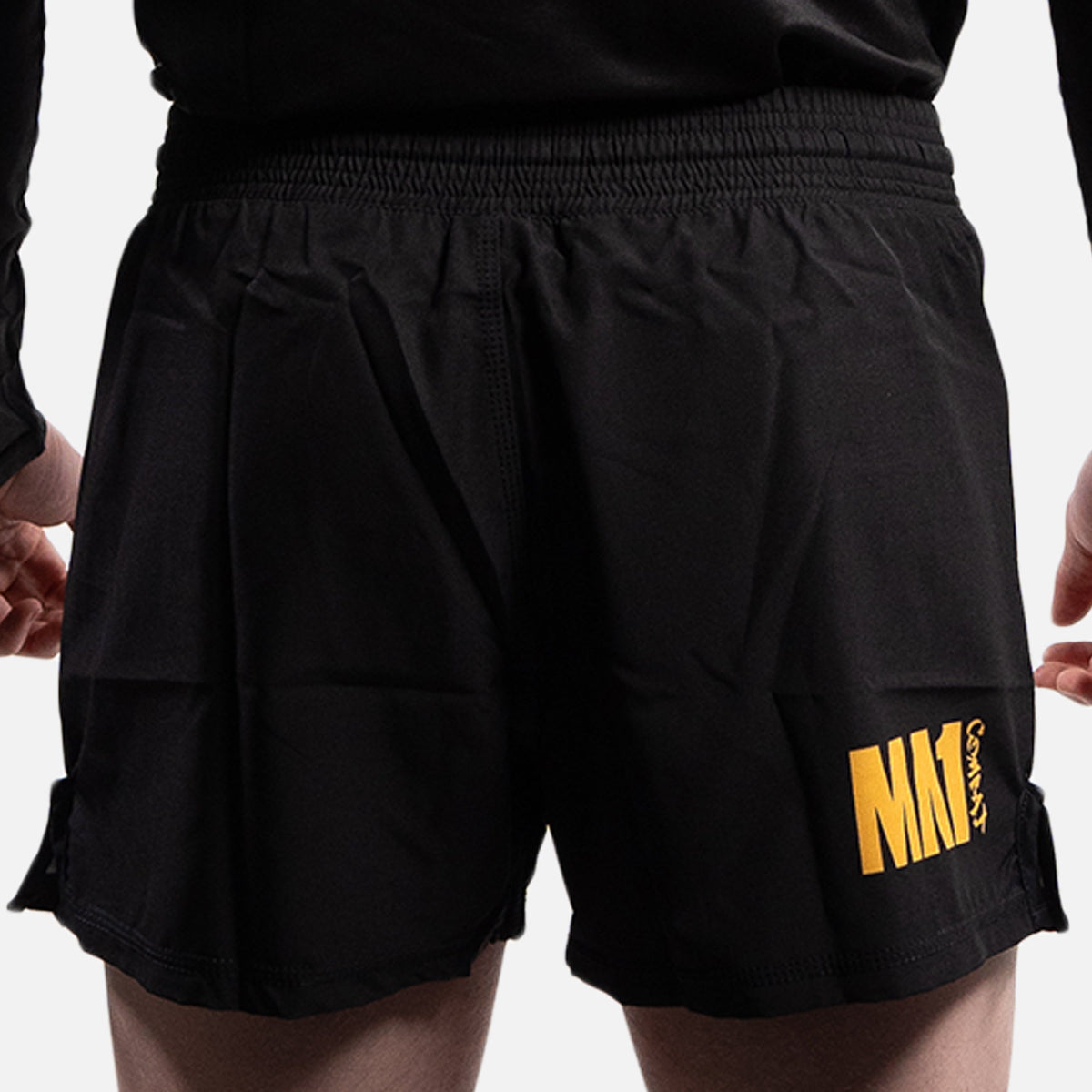 MA1 Combat Black and Gold MMA Shorts - product photo 5