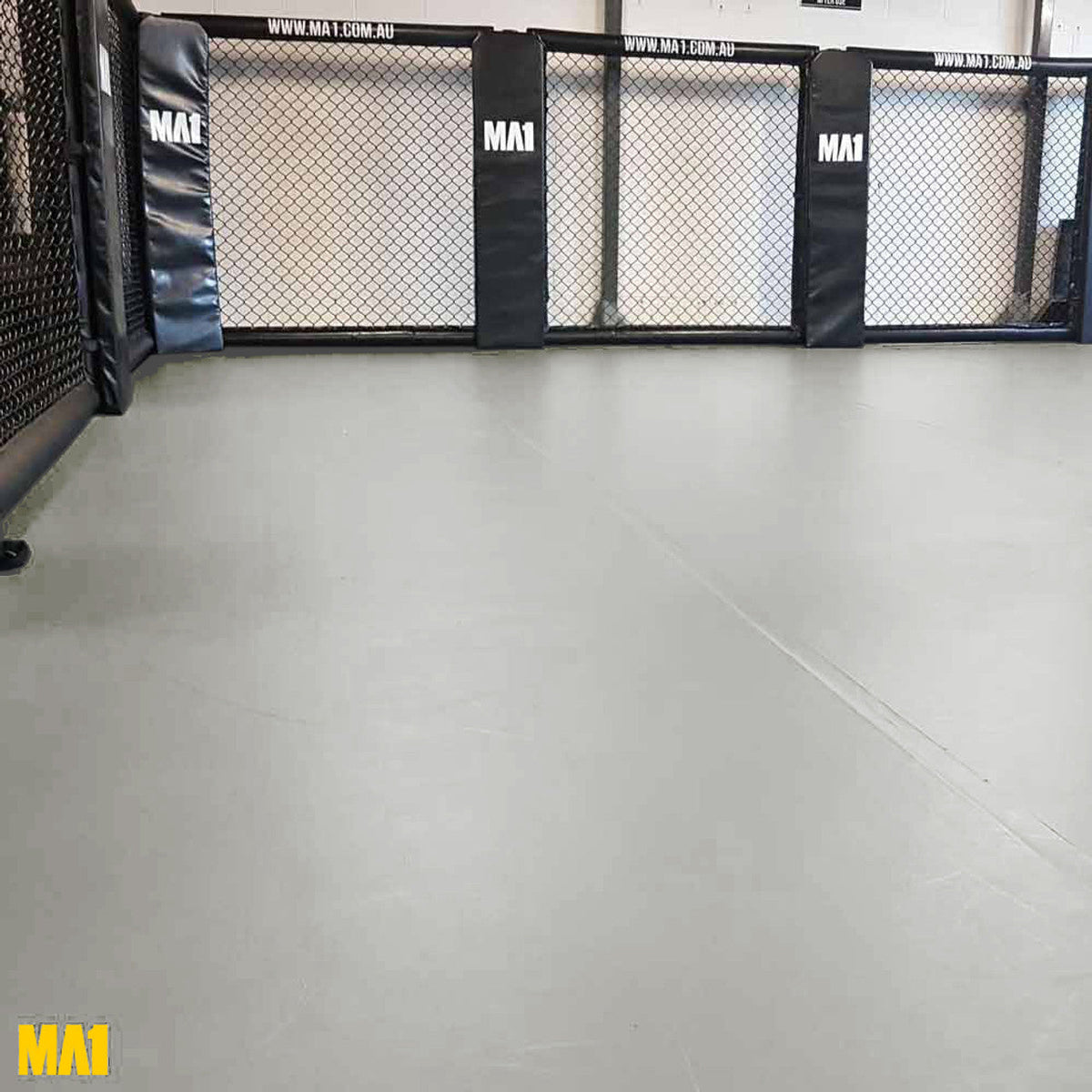 MMA Roll Out Mat with Velcro Tabs 1.5m*10M*50mm - Light Grey - product photo 2