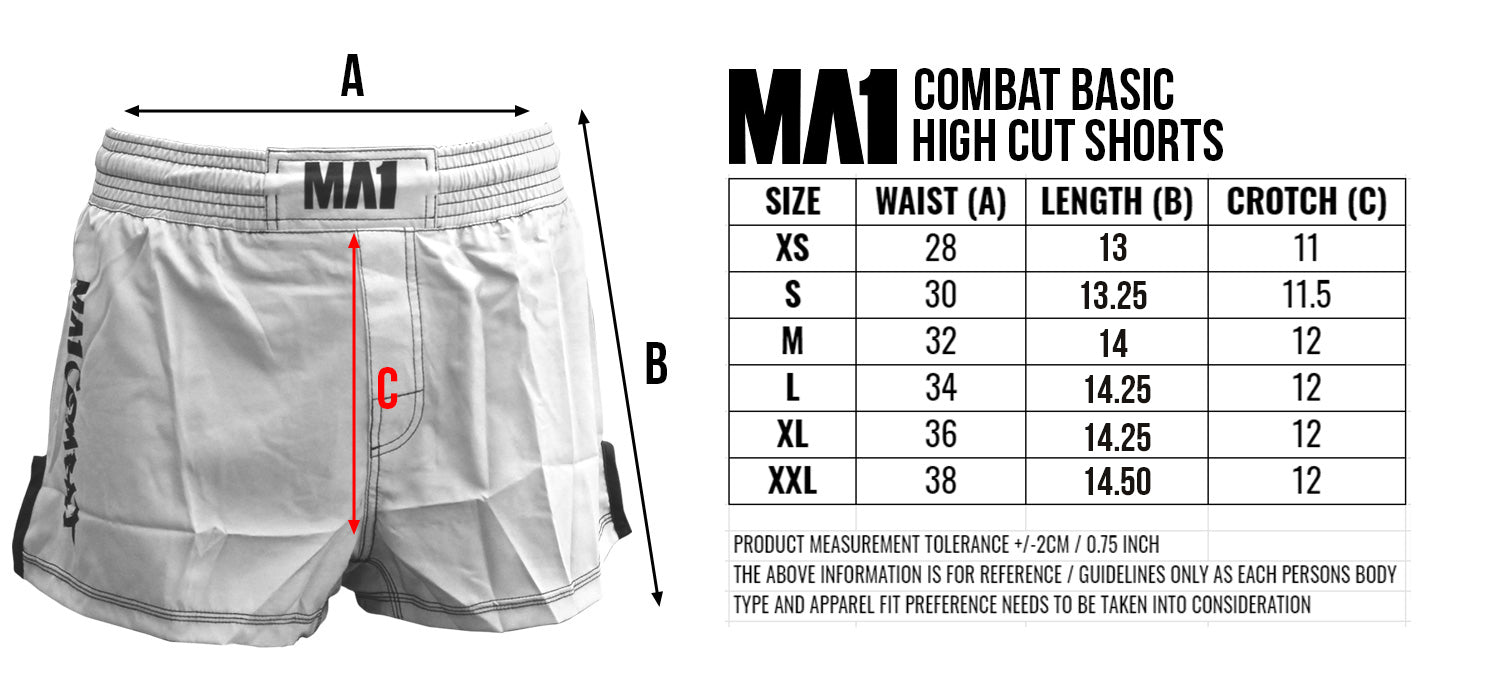 B-Team - Mexican Ground Karate Black High Cut MMA Shorts