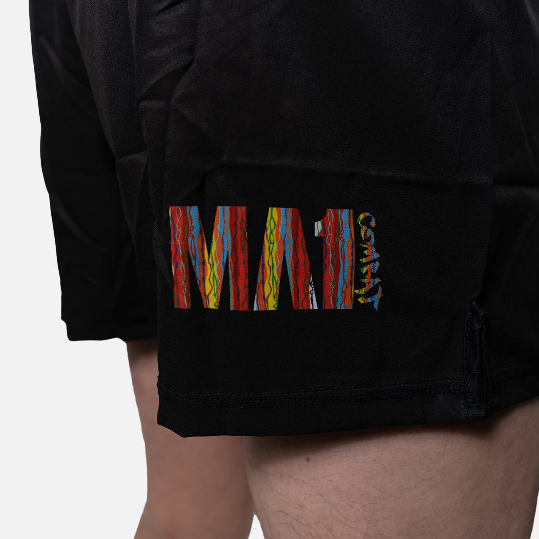 MA1 Chaotic Knit Logo Black High Cut MMA Shorts - product photo 4