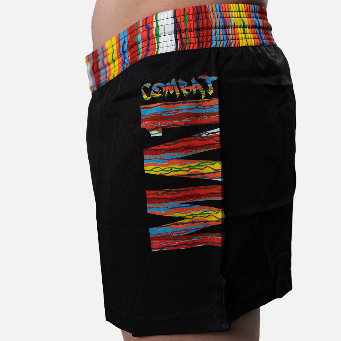 MA1 Chaotic Knit Logo Black High Cut MMA Shorts - product photo 3