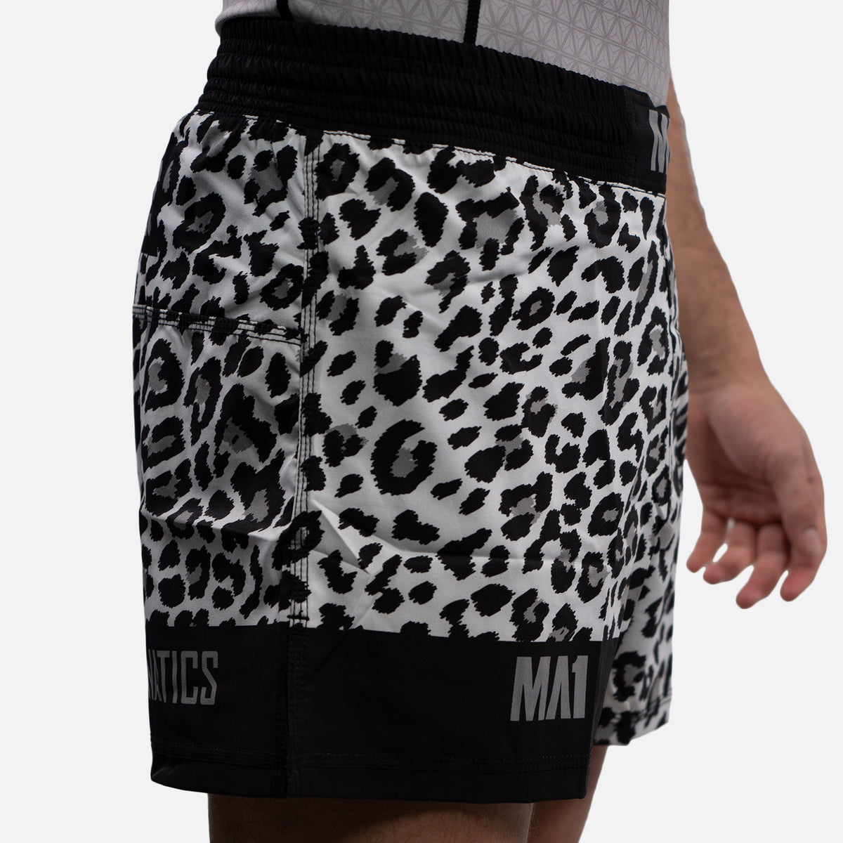 MA1 Craig Jones Snow Leopard High Cut MMA Shorts - product photo 3