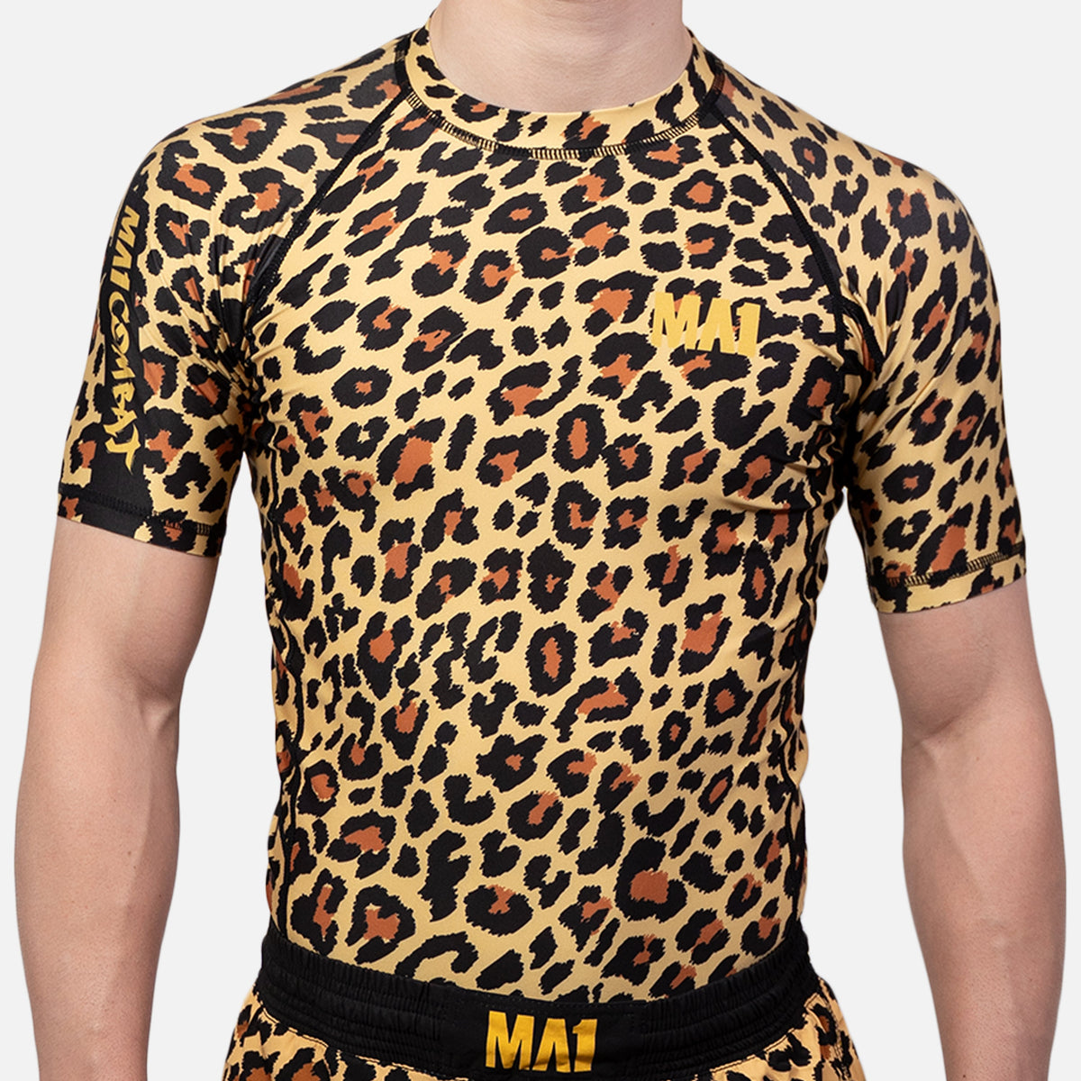 MA1 #F**kCraigJones Gold Leopard Rash Guard - product photo 2