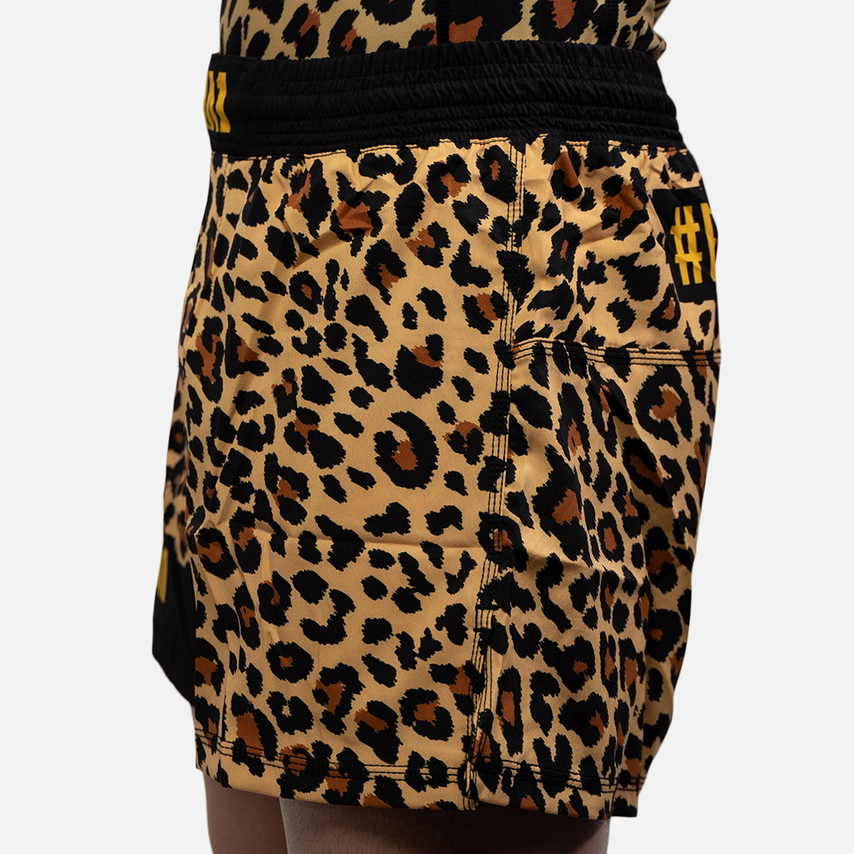 MA1 Craig Jones Gold Leopard High Cut MMA Shorts - product photo 3
