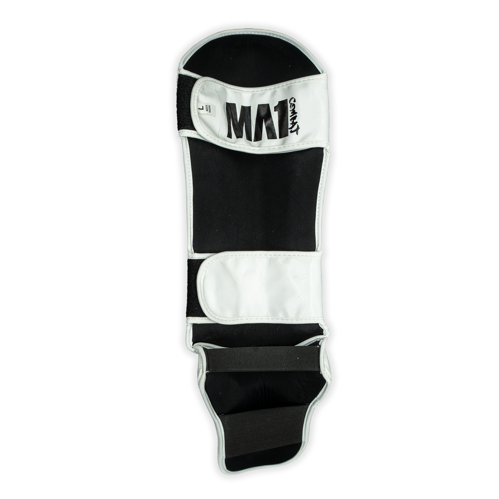 MA1 White Leather Shin Guards