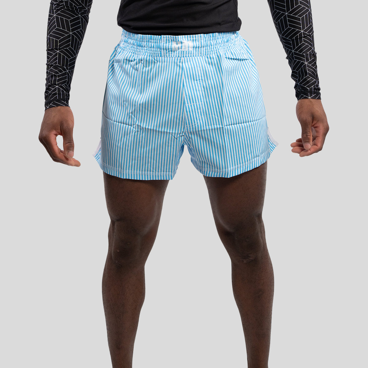 MA1 Blue and White Pinstripe MMA Shorts