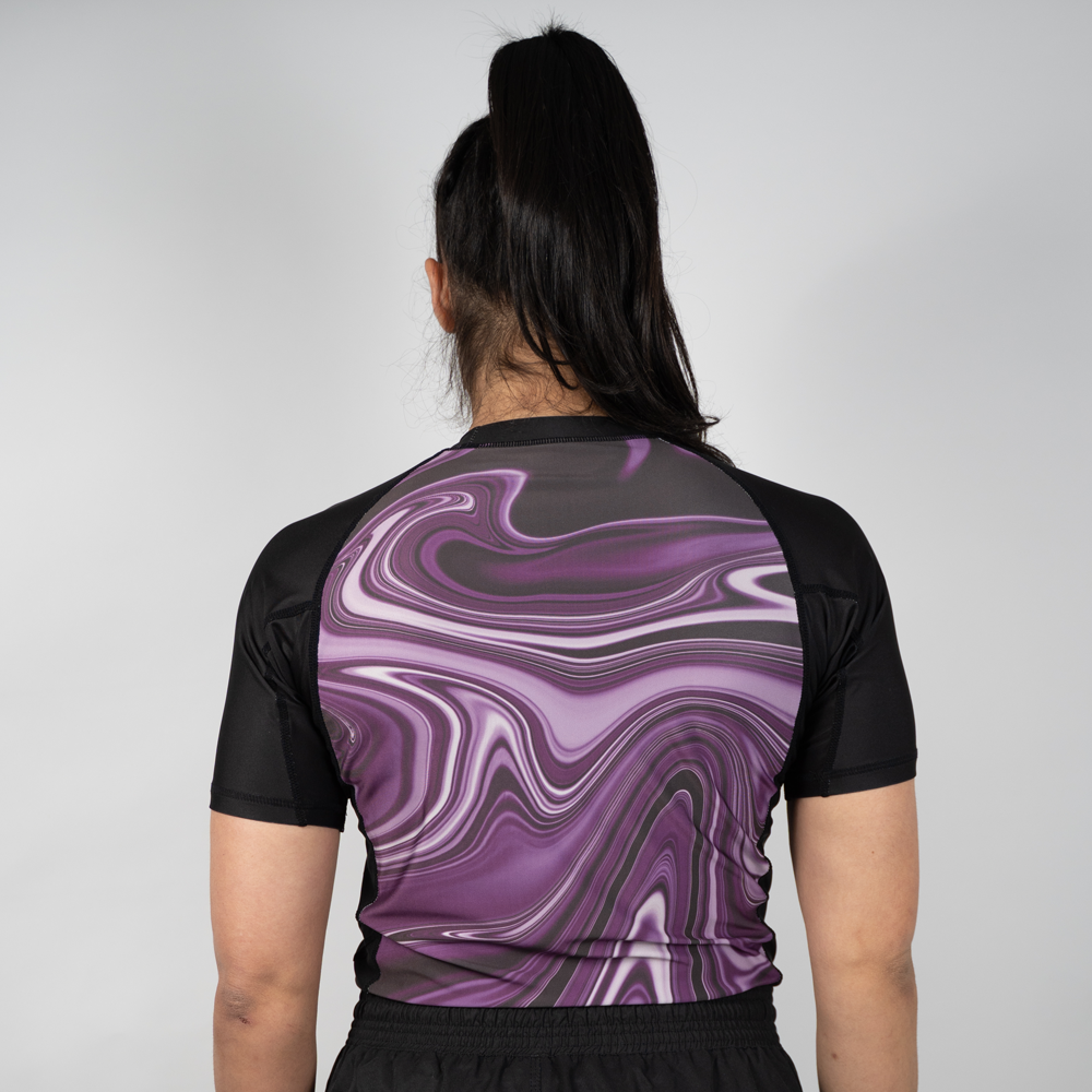 MA1 Liquid Purple Short Sleeve Rashguard - product photo 3