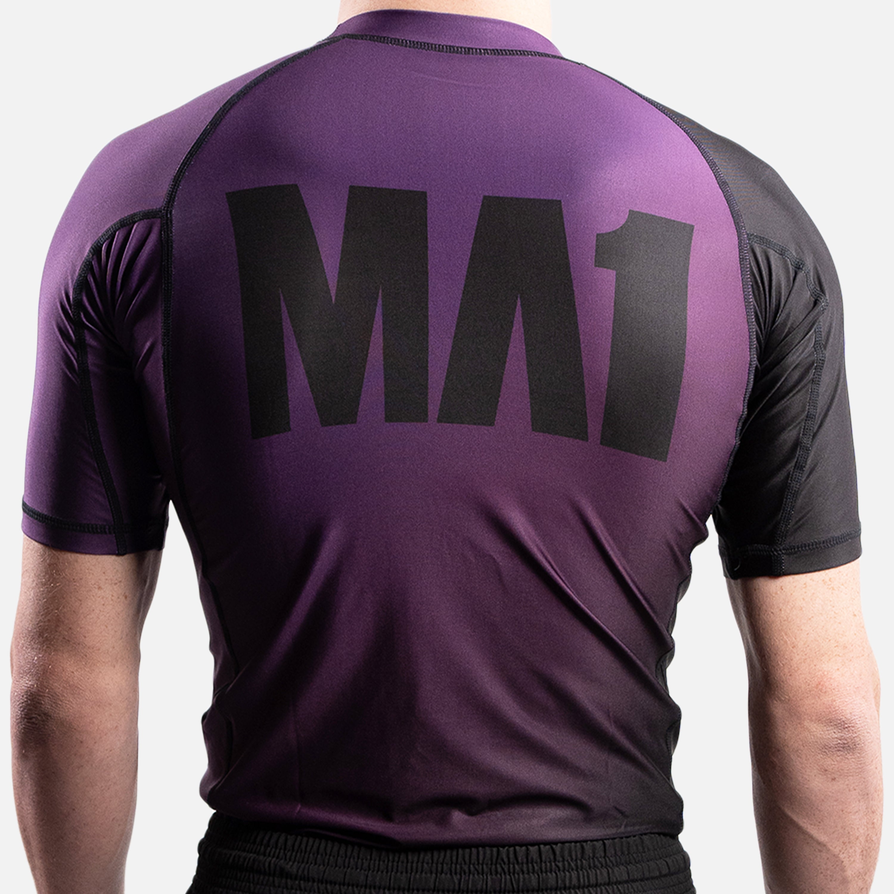 MA1 Short Sleeve Rash Guard - Gradient Purple