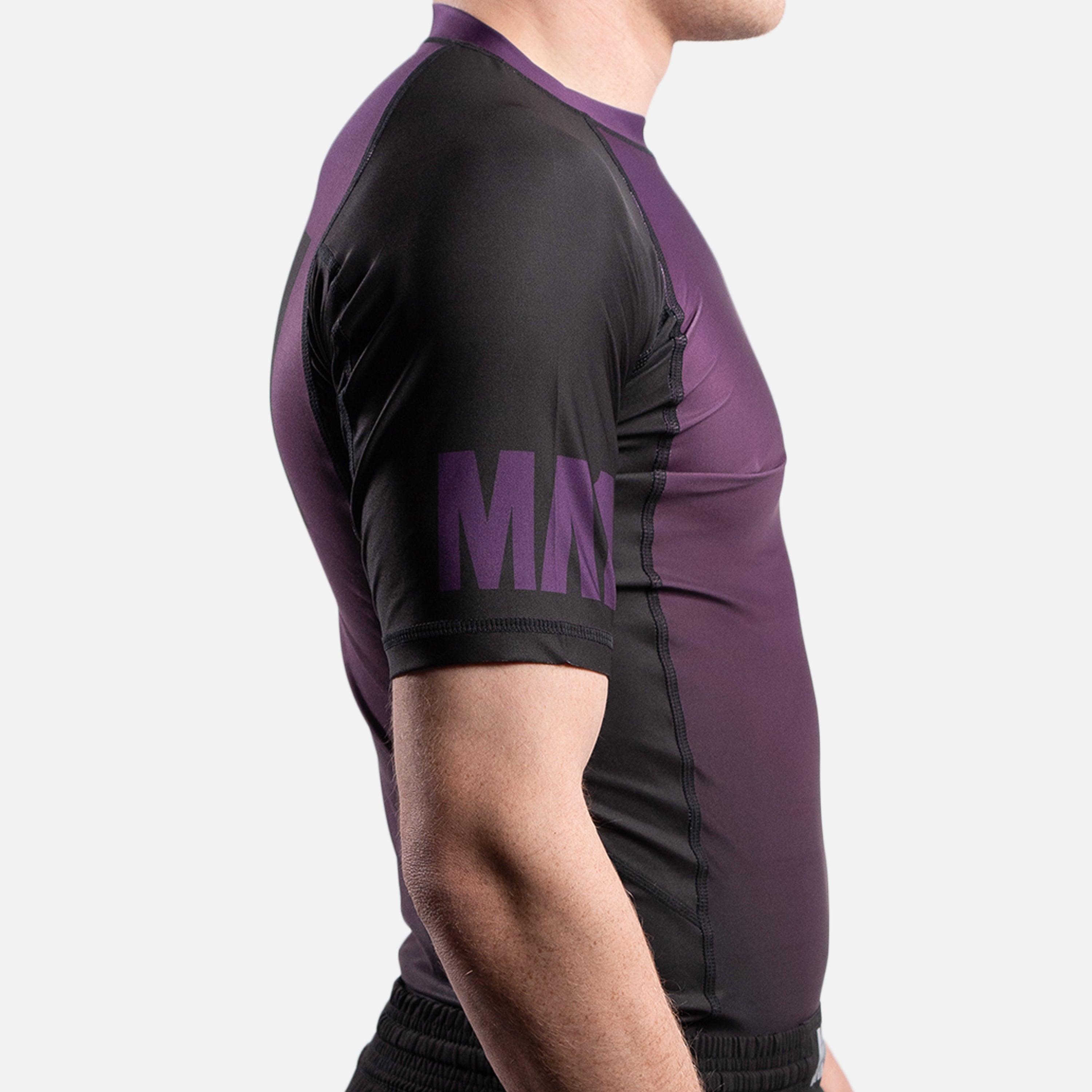 MA1 Short Sleeve Rash Guard - Gradient Purple