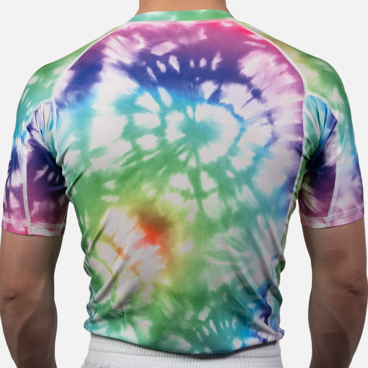 MA1 Tie Dye White Short Sleeve Rash Guard - product photo 4