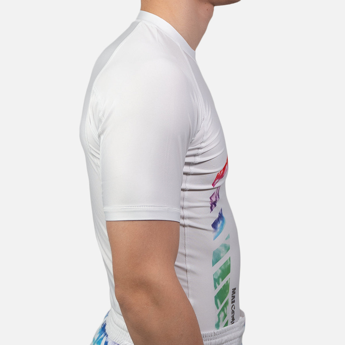 MA1 Tie Dye White Logo Short Sleeve Rash Guard - product photo 2