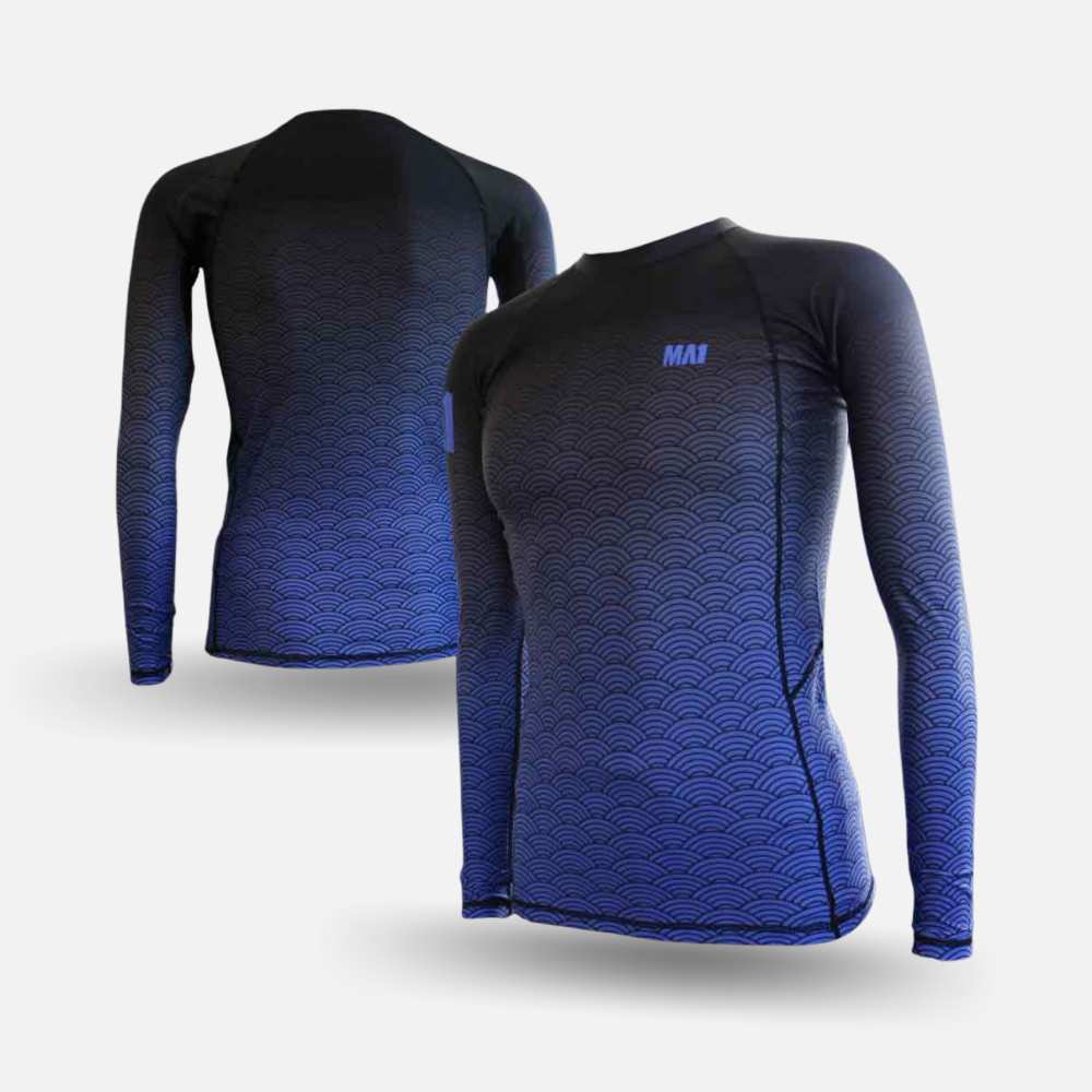 MA1 Long Sleeve Rash Guard - Wagara Blue