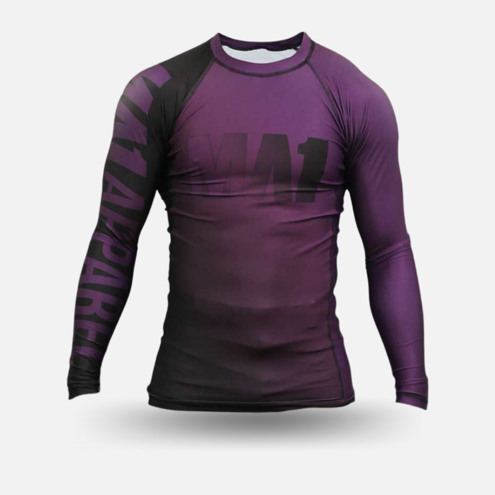 MA1 Long Sleeve Rash Guard - Gradient Purple