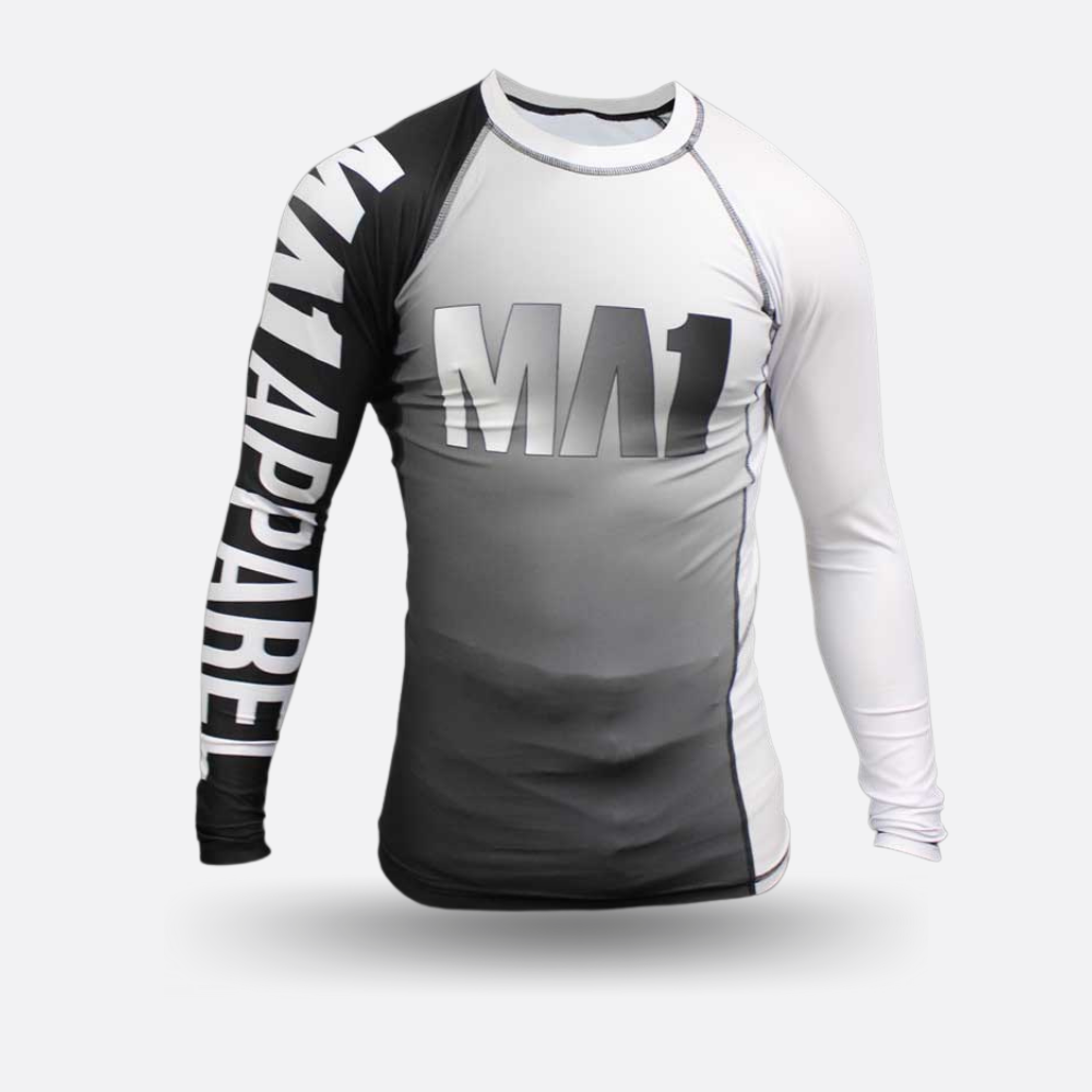 MA1 Long Sleeve Rash Guard - Gradient White