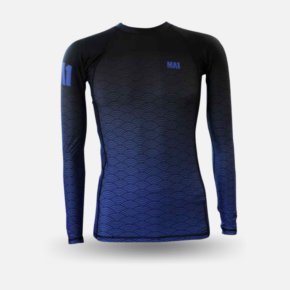 MA1 Long Sleeve Rash Guard - Wagara Blue