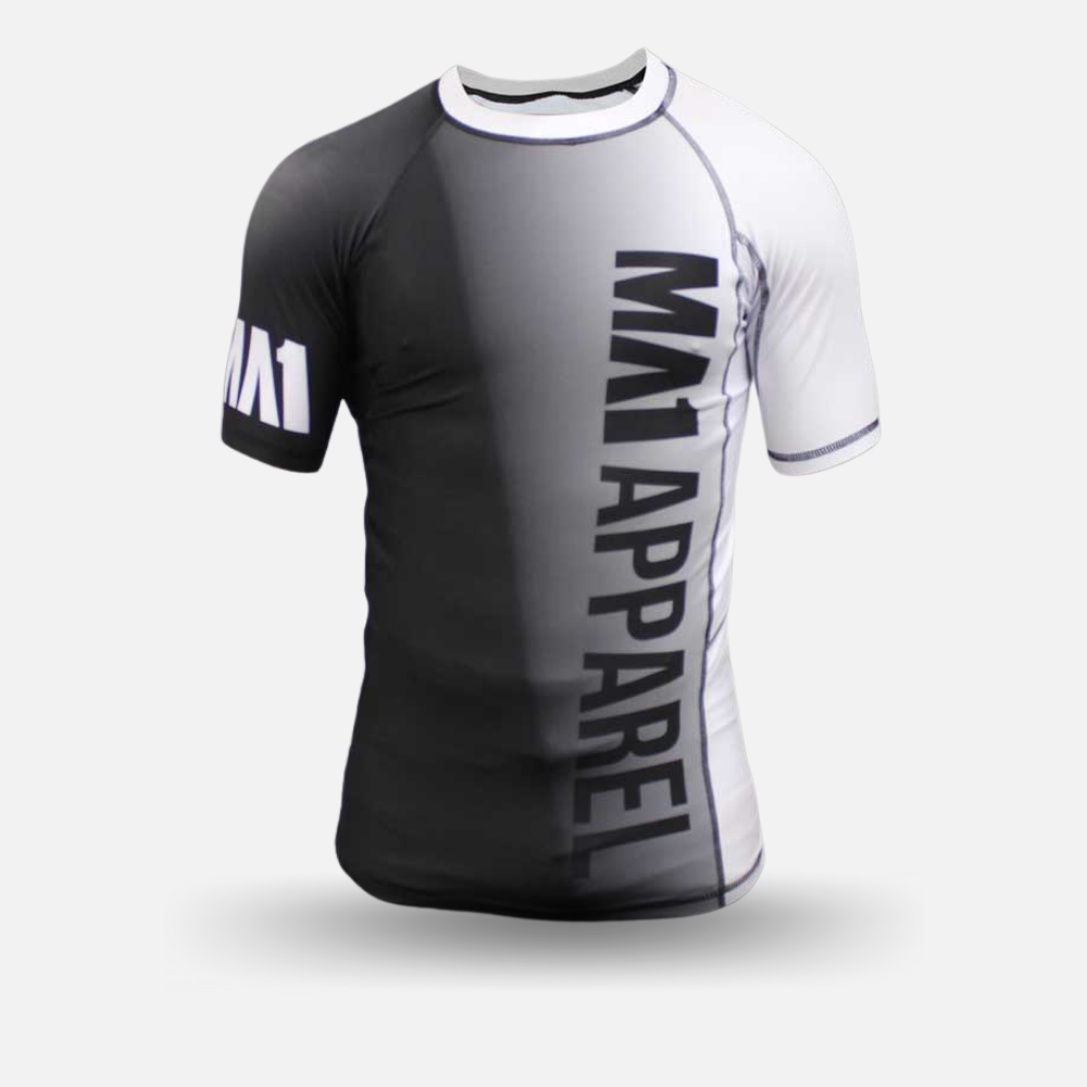 MA1 Short Sleeve Rash Guard - Gradient White